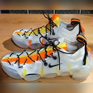 Nike ISPA Link Axis 'White Total Orange and Sonic Yellow men's sz 10
